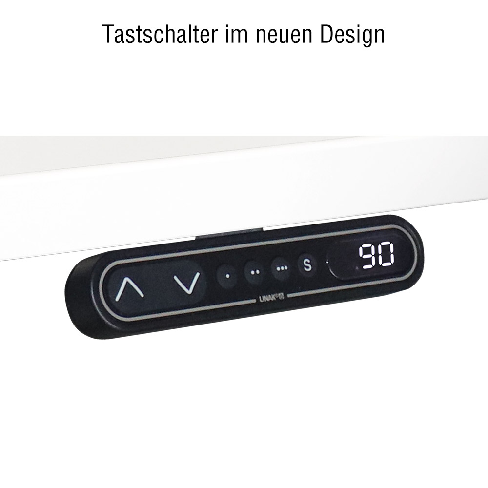 Hammerbacher Schreibtisch elektrisch höhenverstellbarer Serie XDSM / Größe:  120 x 80 cm / Dekor: Grau - vxdsm12/5/s