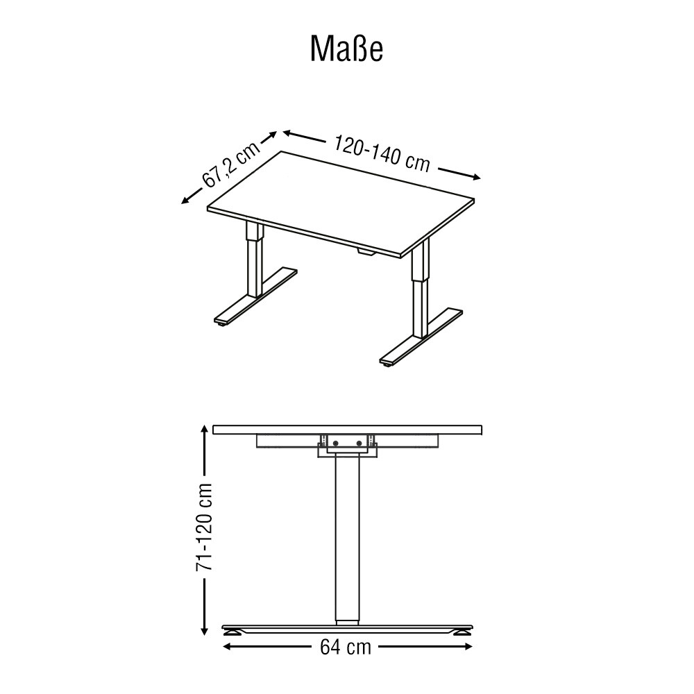 Hammerbacher Schreibtisch elektrisch höhenverstellbar Serie XMST6