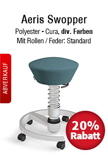 Aeris Swopper mit Polyester Cura in verschiedenen Farben, Rollen und Standard-Feder im Sale