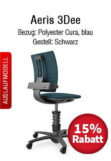 Aeris 3Dee mit blauem Cura-Bezug und schwarzem Gestell im Sale