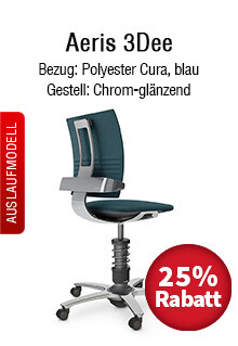 Aeris 3Dee mit blauem Cura-Bezug und Chrom-Gestell im Sale