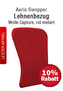 Aeris Swopper Lehnenbezug mit rotem Wolle Capture-Bezug im Sale