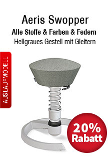 Aeris Swopper mit hellgrauem Gestell und Gleitern im Sale