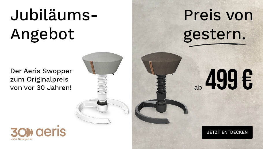 Aeris Swopper Jubiläumsedition zum 30-jährigen Aeris Firmenjubiläum - Swopper zum Originalpreis von vor 30 Jahren