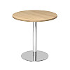 Hammerbacher Besprechungstisch / Tischform: Rund ø 80 cm / Dekor: Eiche hell / Gestell-Farbe: Chrom Hammerbacher Besprechungstisch / Tischform: Rund ø 80 cm / Dekor: Eiche hell / Gestell-Farbe: Chrom