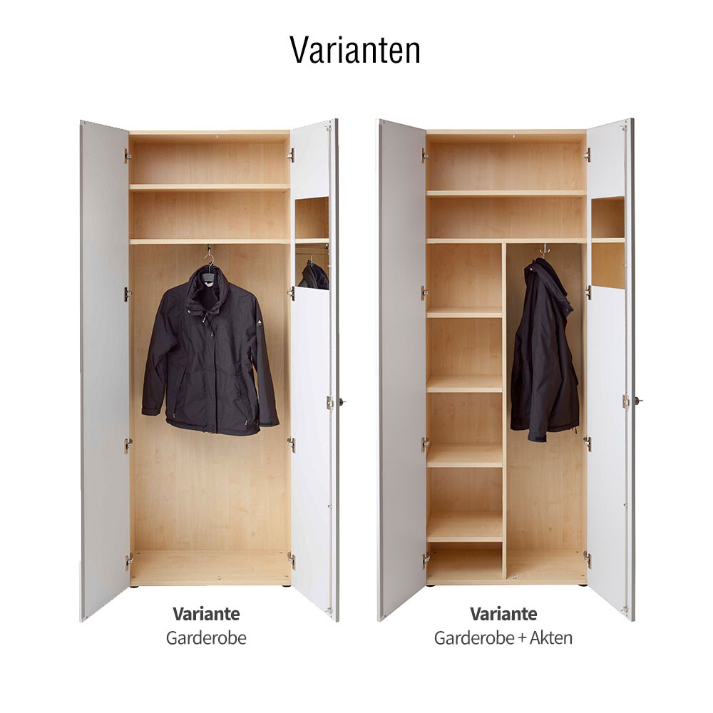 hammerbacher profi - abschließbarer garderobenschrank 6 oh