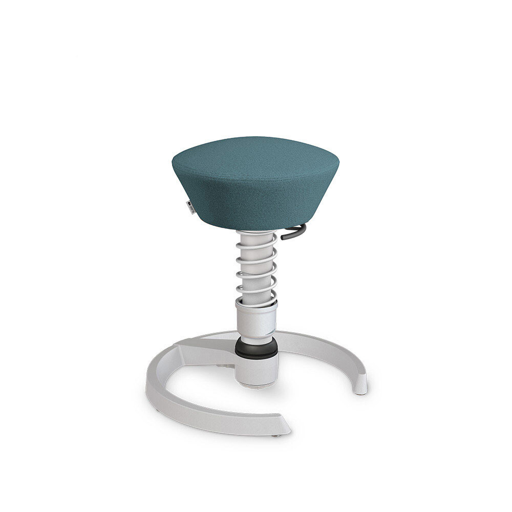 SALE: Aeris Swopper mit Gleitern | Cura: Taubenblau meliert | Feder: Standard | Gestell: Hellgrau-metallic - Auslaufartikel