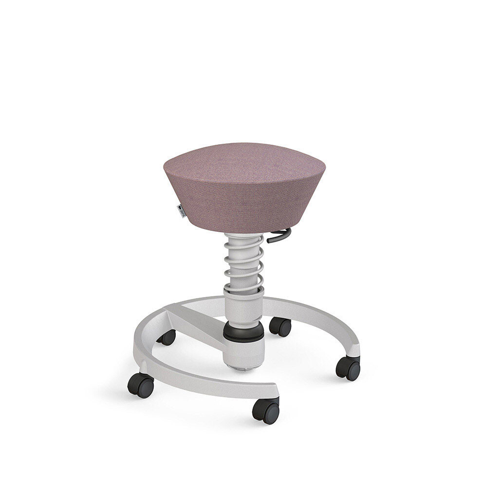 SALE: Aeris Swopper mit Rollen | Wolle-meliert: Rosa-Violett | Feder: Light | Gestell: Hellgrau-metallic - Auslaufartikel