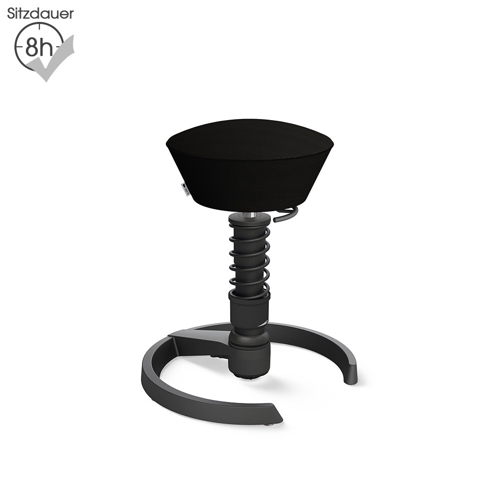 Aeris Swopper mit Gleitern | Air-Mesh: Schwarz | Feder: High | Gestell: Schwarz