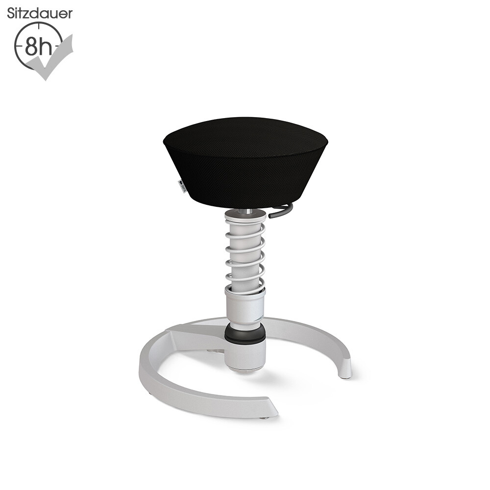 Aeris Swopper mit Gleitern | Air-Mesh: Schwarz | Feder: High | Gestell: Hellgrau-metallic
