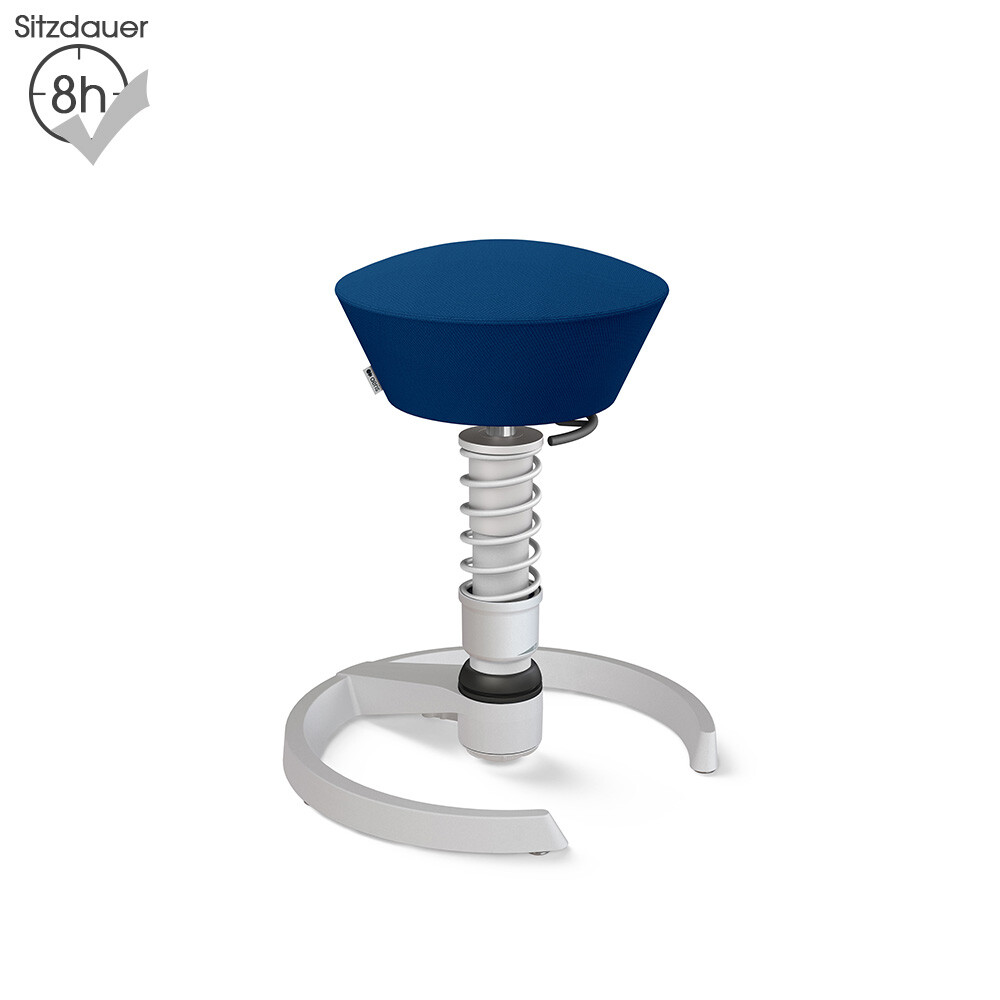 Aeris Swopper mit Gleitern | Wolle-unifarben: Blau | Feder: High | Gestell: Hellgrau-metallic