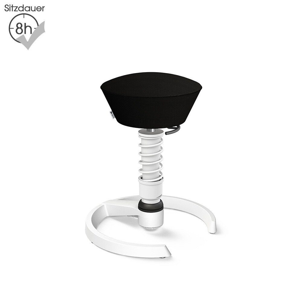 Aeris Swopper mit Gleitern | Air-Mesh: Schwarz | Feder: High | Gestell: Weiß