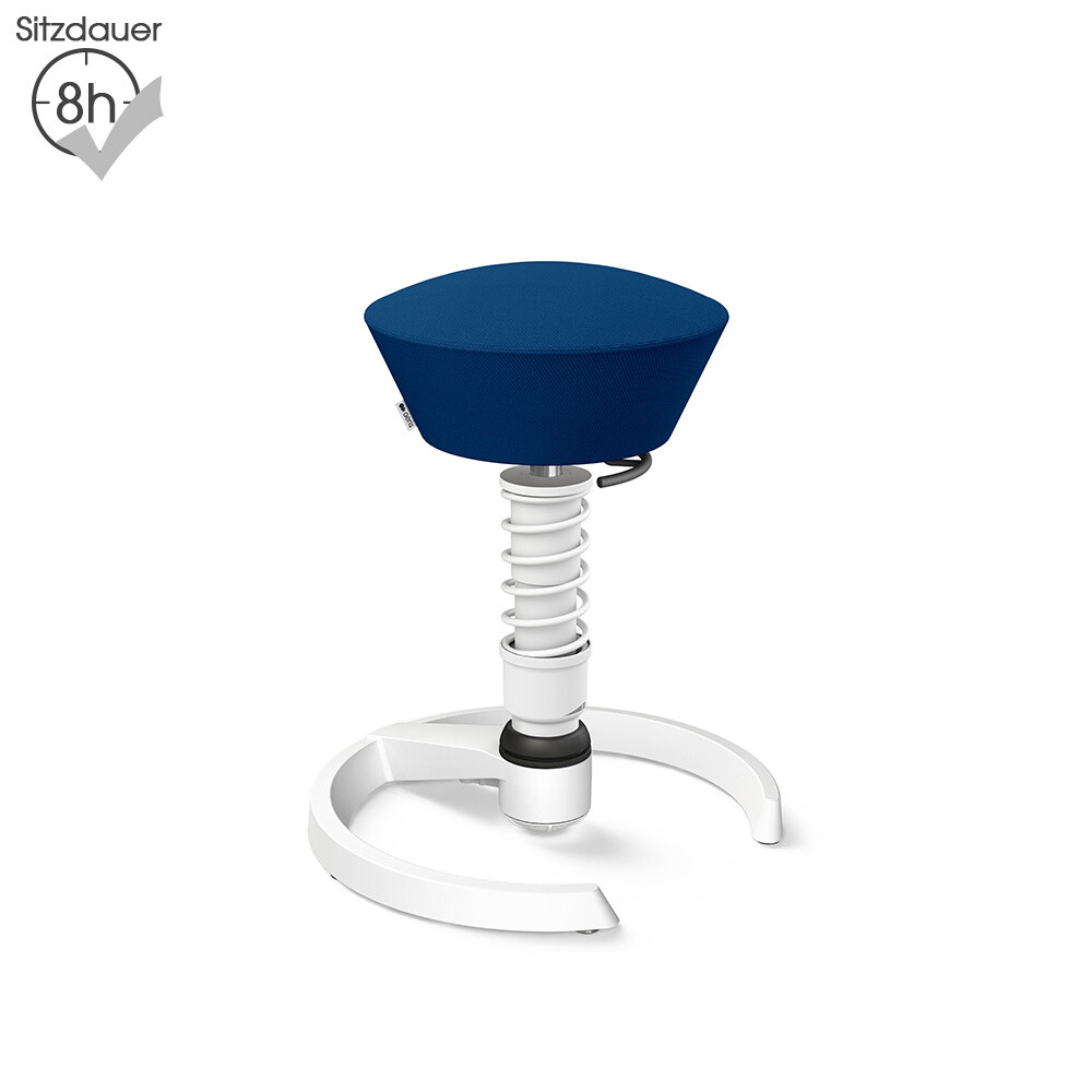 Aeris Swopper mit Gleitern | Wolle-unifarben: Blau | Feder: High | Gestell: Weiß