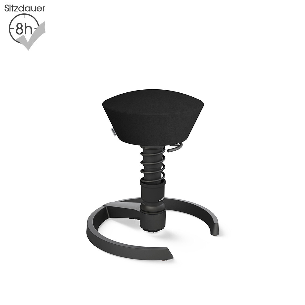 Aeris Swopper mit Gleitern | Mikrofaser: Schwarz | Feder: Light | Gestell: Schwarz