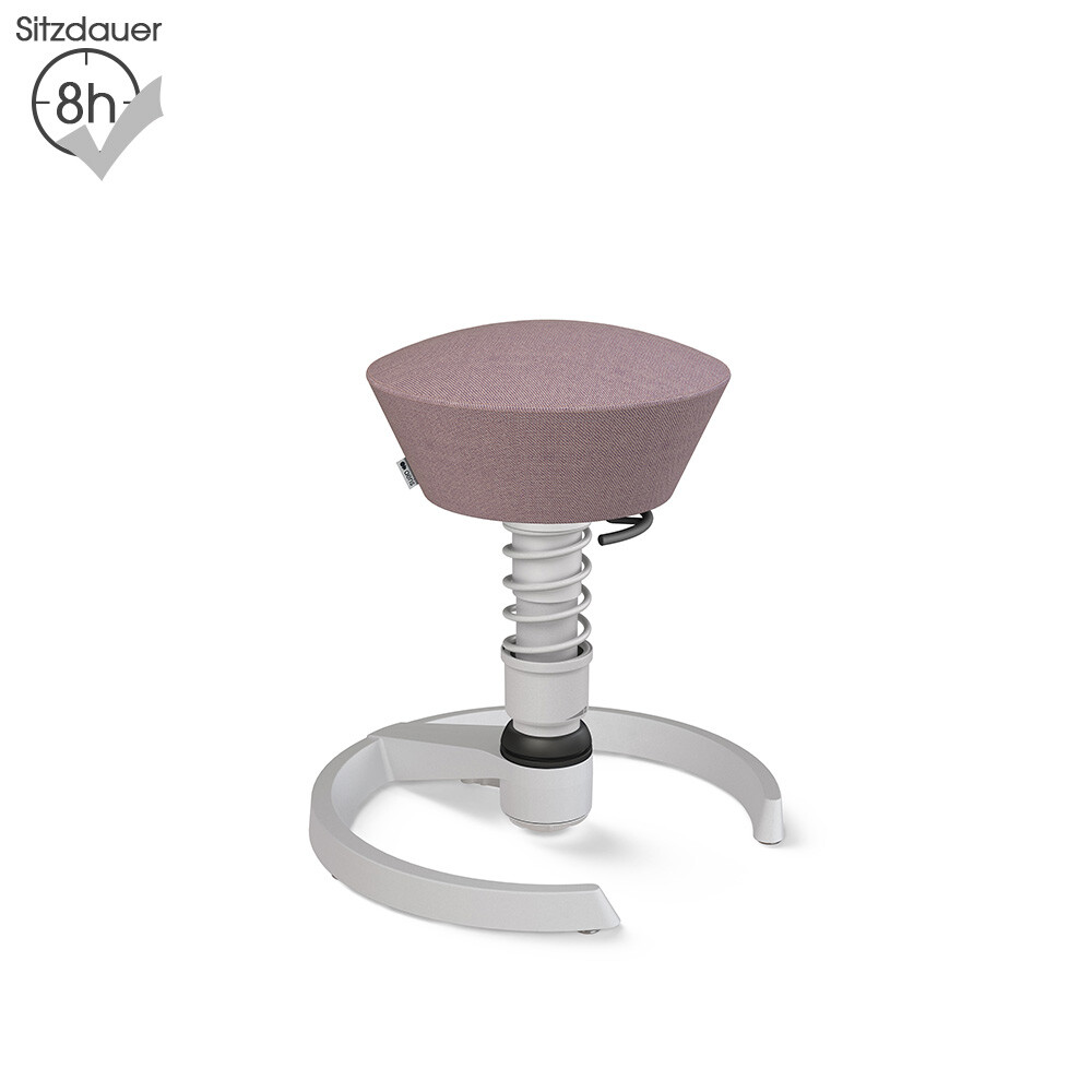 Aeris Swopper mit Gleitern | Wolle-meliert: Rosa-Violett | Feder: Light | Gestell: Hellgrau-metallic