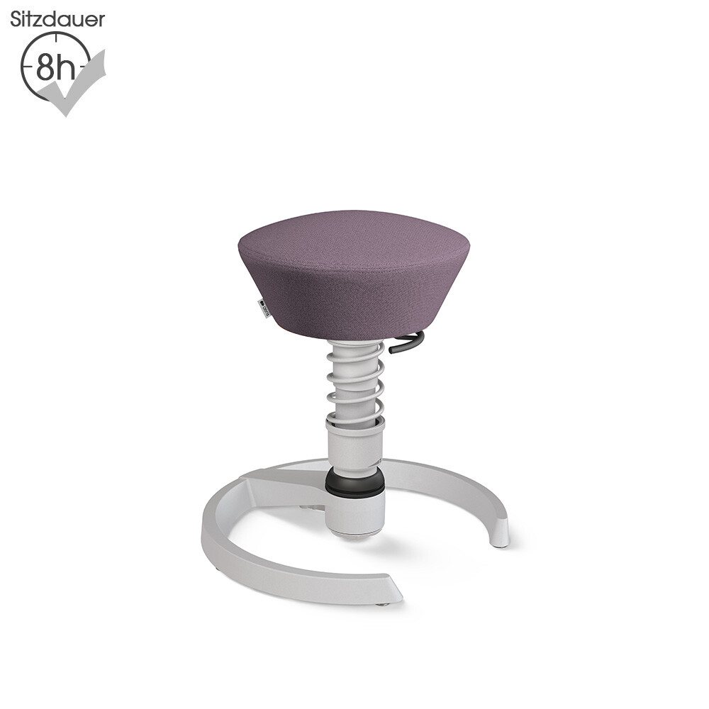 Aeris Swopper mit Gleitern | Recyceltes Polyester: Hellviolett meliert | Feder: Light | Gestell: Hellgrau Metallic