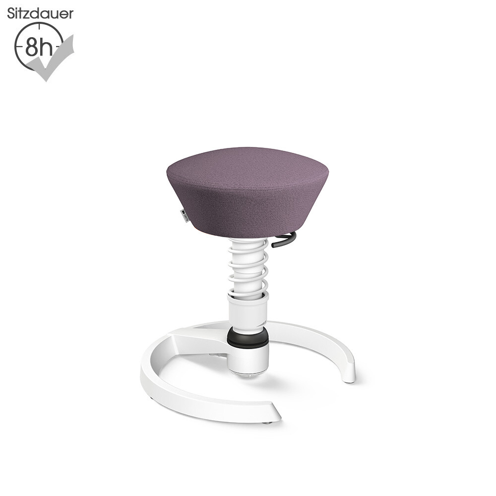 Aeris Swopper mit Gleitern | Recyceltes Polyester: Hellviolett meliert | Feder: Light | Gestell: Weiß