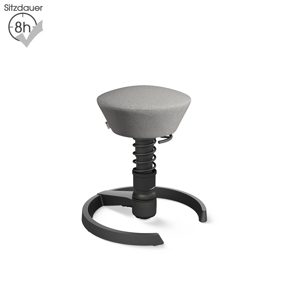 Aeris Swopper mit Gleitern | Recyceltes Polyester: Hellgrau meliert | Feder: Low | Gestell: Schwarz