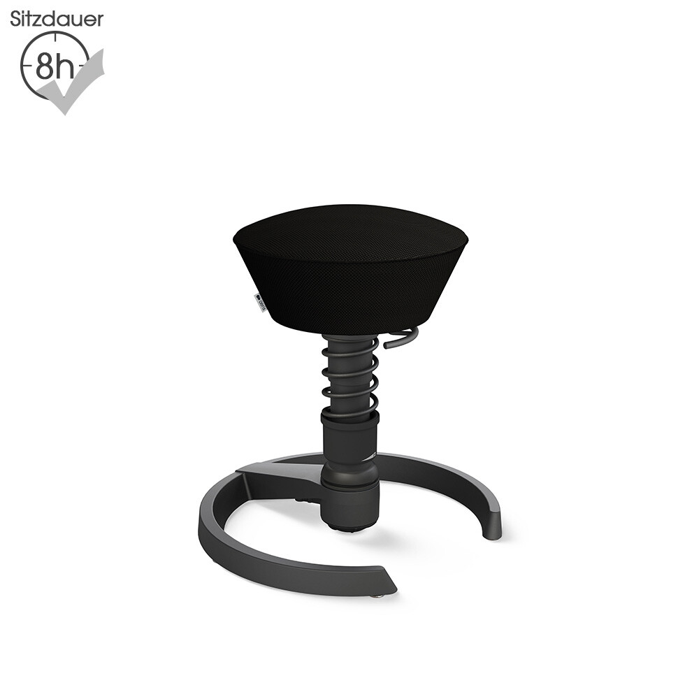Aeris Swopper mit Gleitern | Air-Mesh: Schwarz | Feder: Low | Gestell: Schwarz