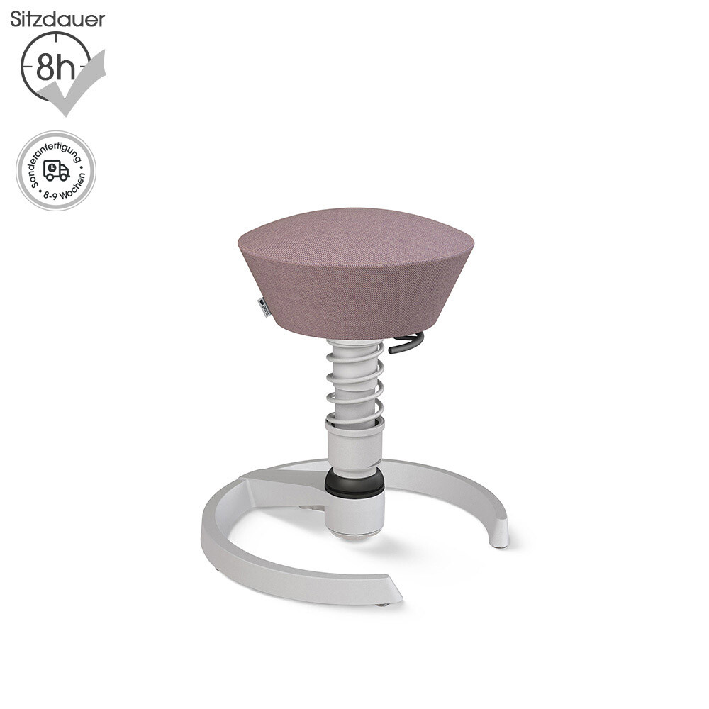 Aeris Swopper mit Gleitern | Wolle-meliert: Rosa-Violett | Feder: Low | Gestell: Hellgrau-metallic