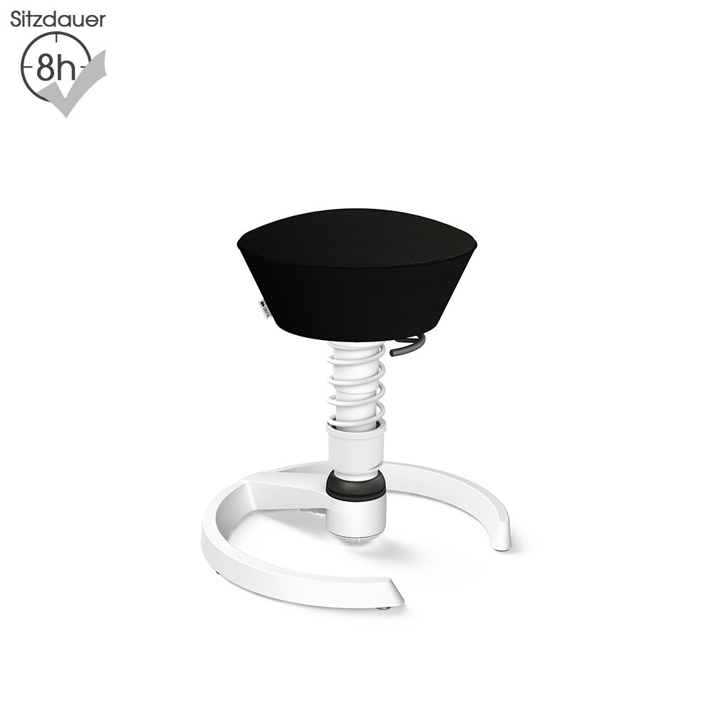 Aeris Swopper mit Gleitern | Air-Mesh: Schwarz | Feder: Low | Gestell: Weiß