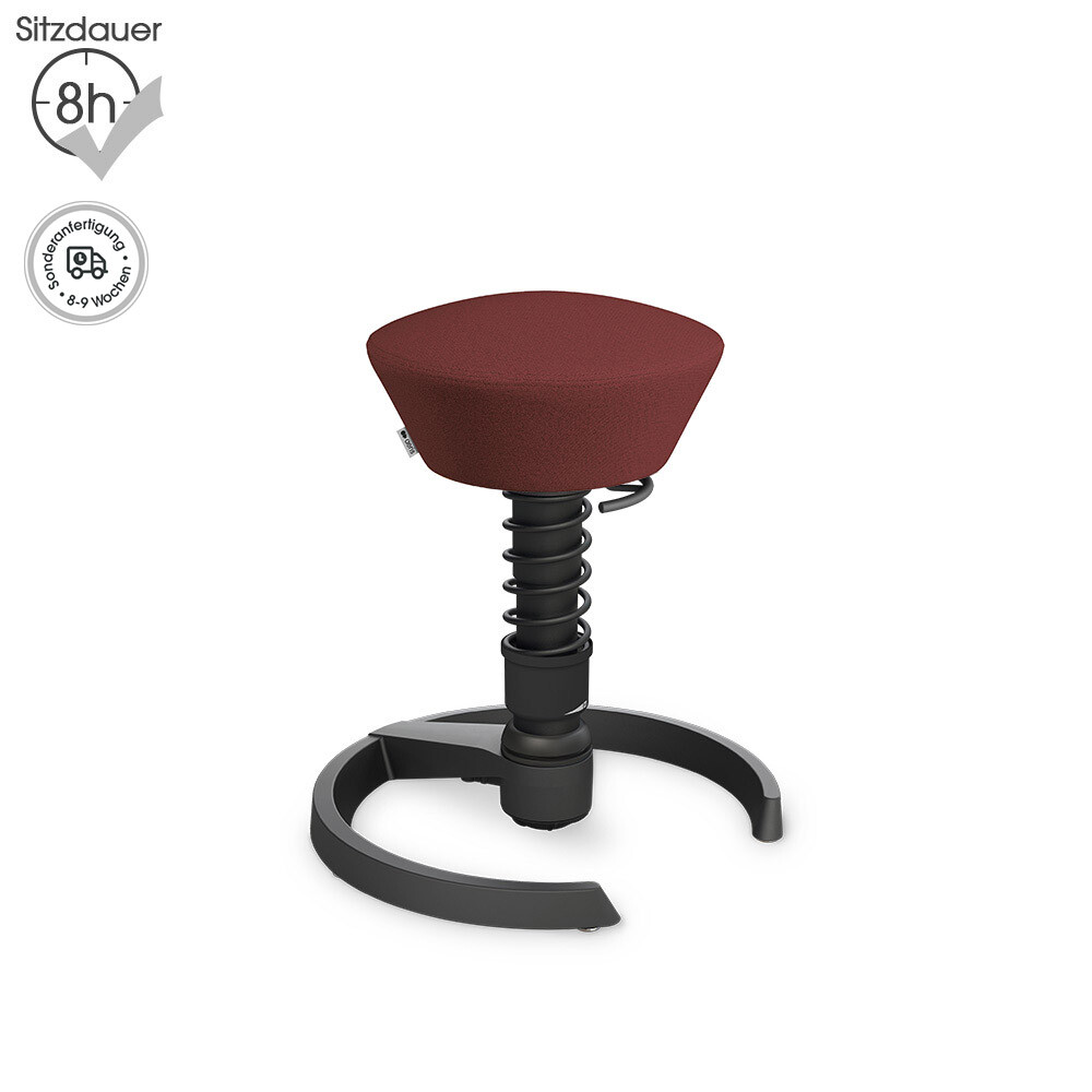 Aeris Swopper mit Gleitern | Recyceltes Polyester: Rot meliert | Feder: Standard | Gestell: Schwarz