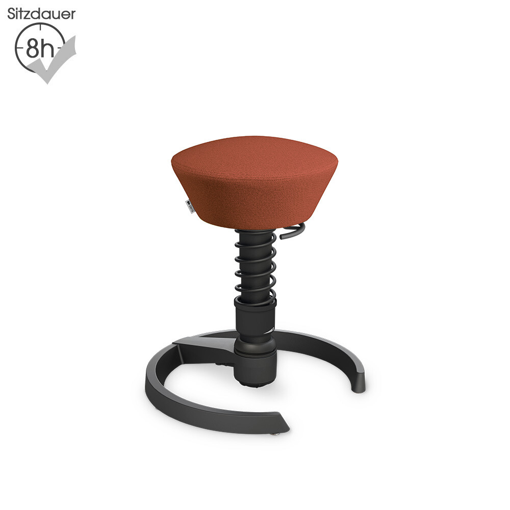 Aeris Swopper mit Gleitern | Recyceltes Polyester: Orange-rot meliert | Feder: Standard | Gestell: Schwarz