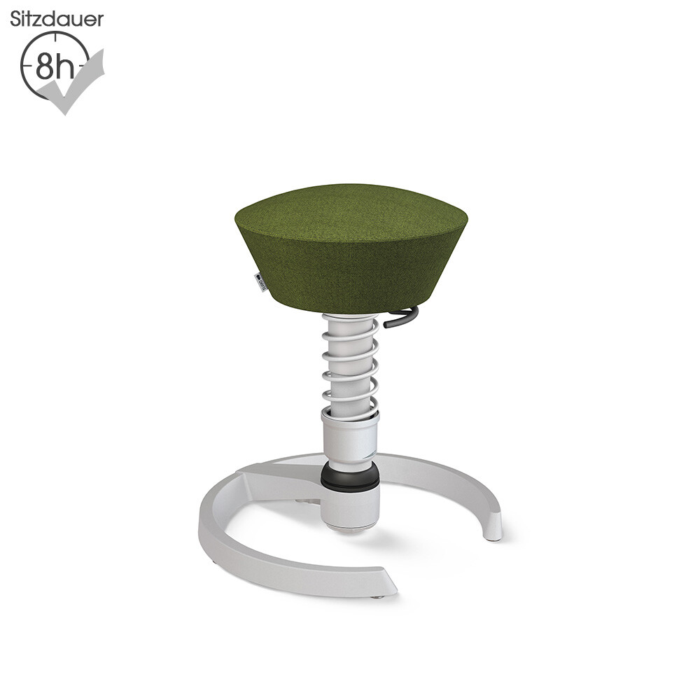 Summer Sale: Aeris Swopper mit Gleitern | Wolle-meliert: Grün | Feder: Standard | Gestell: Hellgrau-metallic