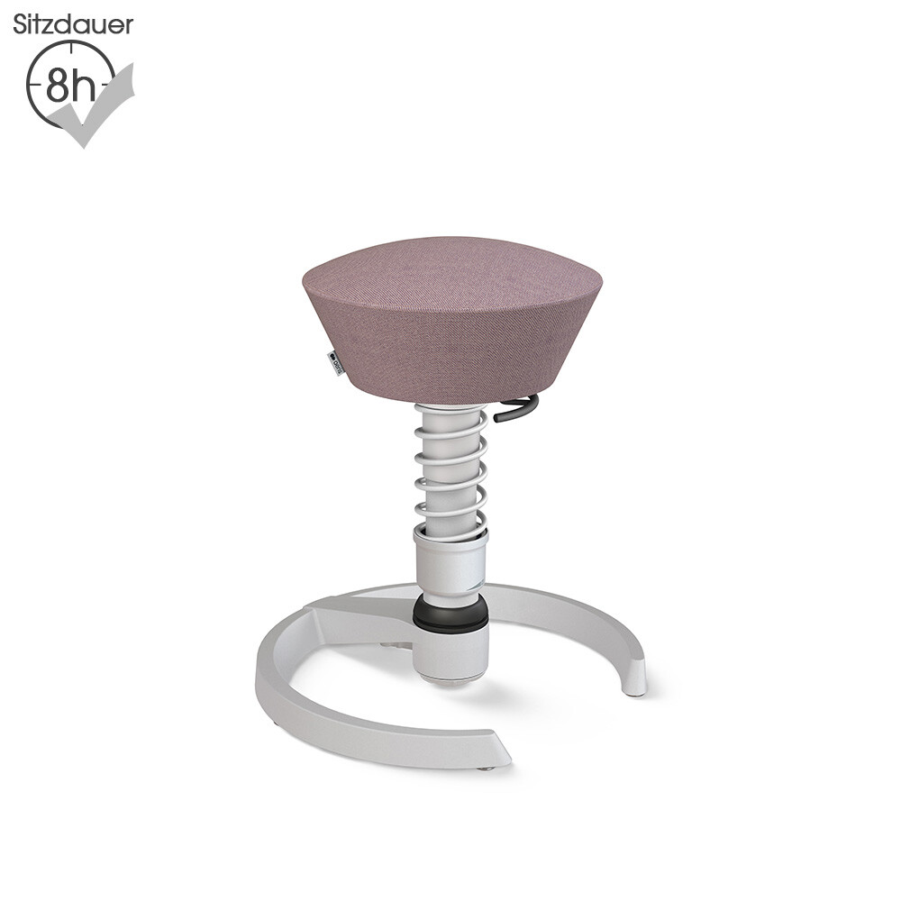 Aeris Swopper mit Gleitern | Wolle-meliert: Rosa-Violett | Feder: Standard | Gestell: Hellgrau-metallic