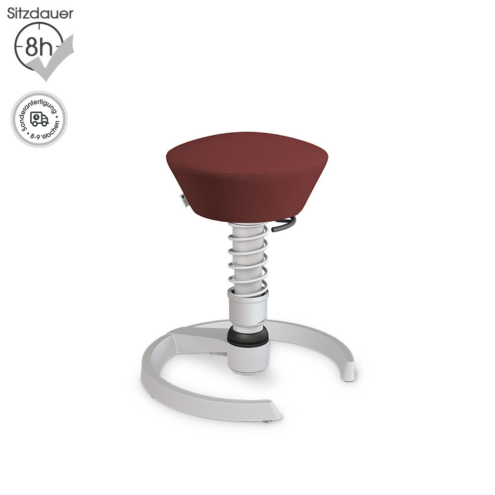 Aeris Swopper mit Gleitern | Recyceltes Polyester: Rot meliert | Feder: Standard | Gestell: Hellgrau Metallic