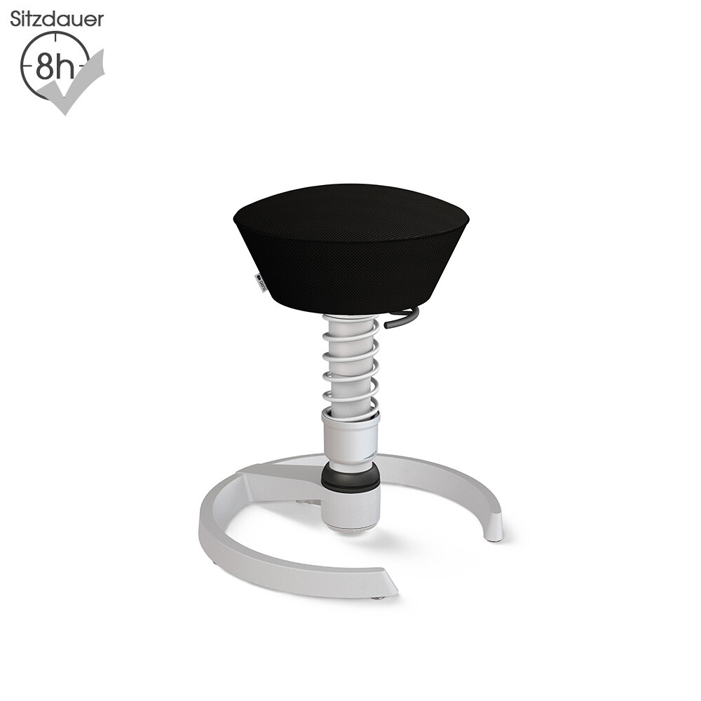 Aeris Swopper mit Gleitern | Air-Mesh: Schwarz | Feder: Standard | Gestell: Hellgrau-metallic