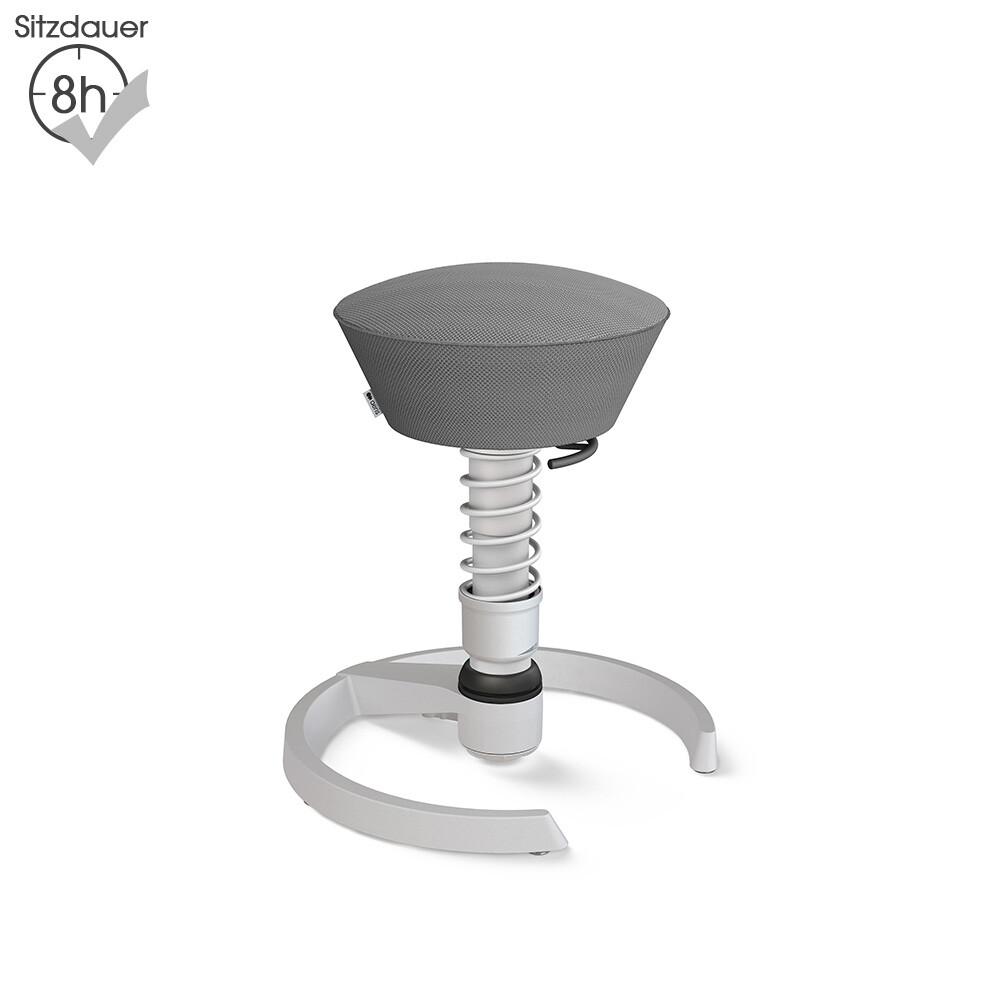 Aeris Swopper mit Gleitern | Air-Mesh: Grau | Feder: Standard | Gestell: Hellgrau-metallic