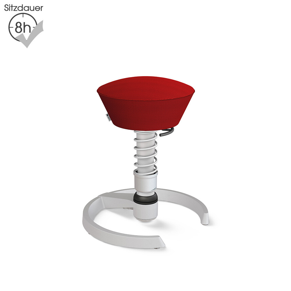 Aeris Swopper mit Gleitern | Air-Mesh: Rot | Feder: Standard | Gestell: Hellgrau-metallic