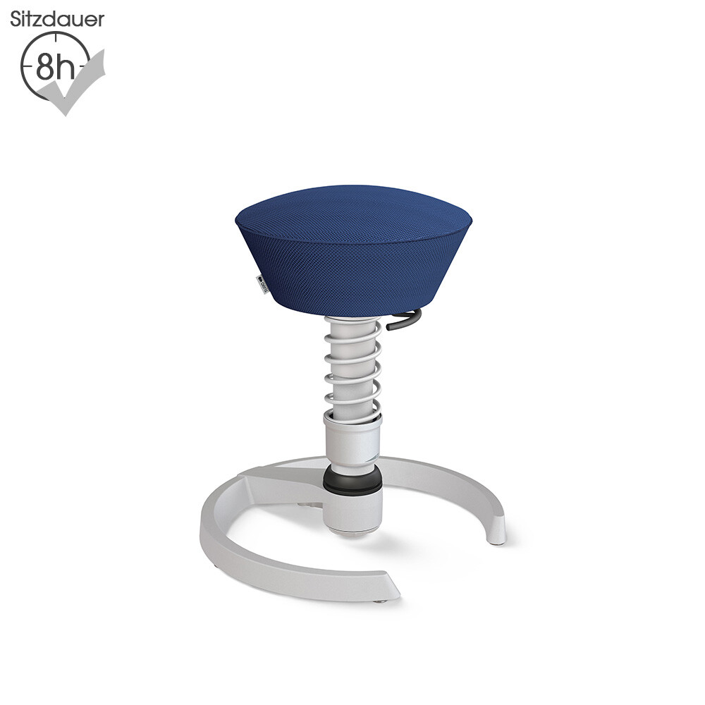 Aeris Swopper mit Gleitern | Air-Mesh: Blau | Feder: Standard | Gestell: Hellgrau-metallic