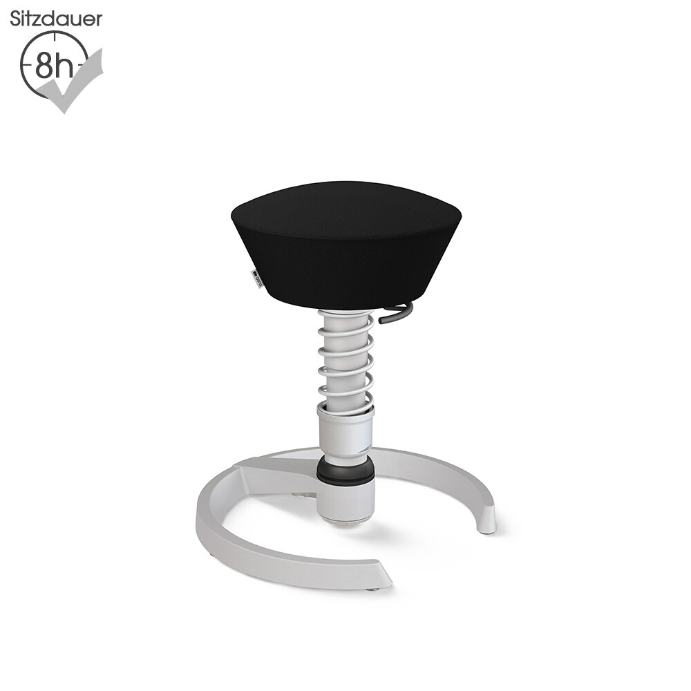 Aeris Swopper mit Gleitern | Wolle-unifarben: Schwarz | Feder: Standard | Gestell: Hellgrau-metallic