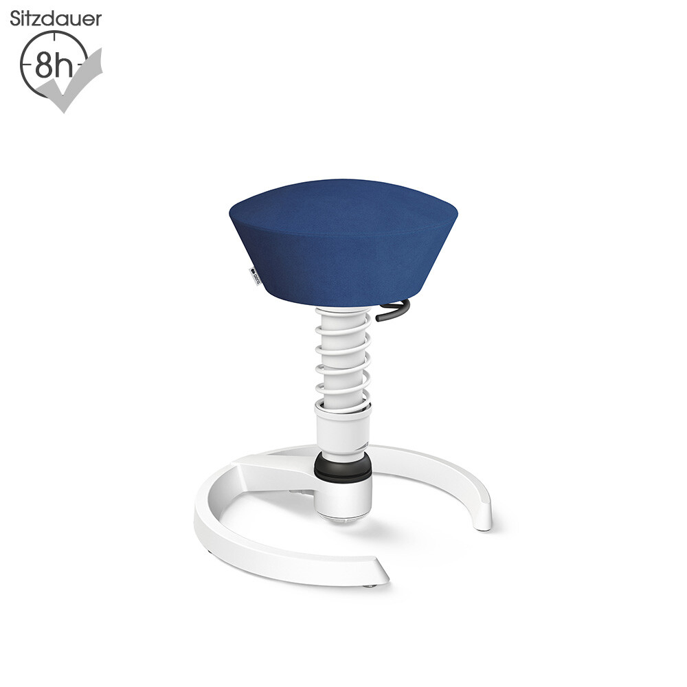 Aeris Swopper mit Gleitern | Mikrofaser: Blau | Feder: Standard | Gestell: Weiß