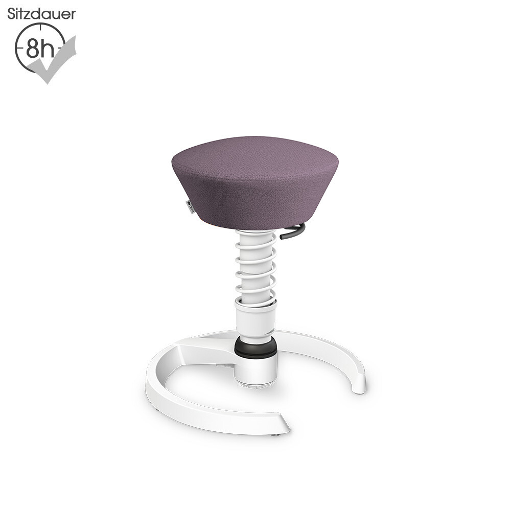 Aeris Swopper mit Gleitern | Recyceltes Polyester: Hellviolett meliert | Feder: Standard | Gestell: Weiß