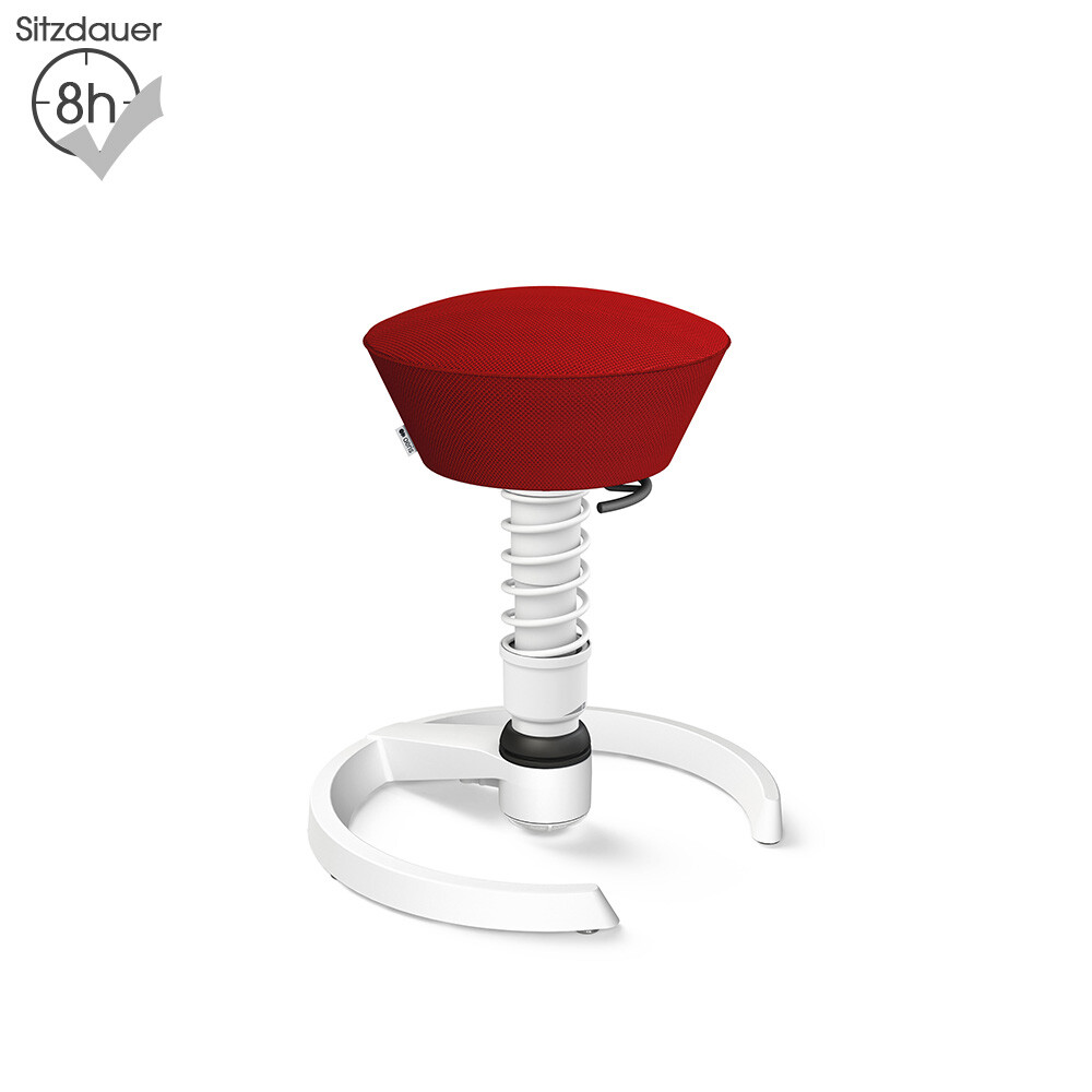 Aeris Swopper mit Gleitern | Air-Mesh: Rot | Feder: Standard | Gestell: Weiß