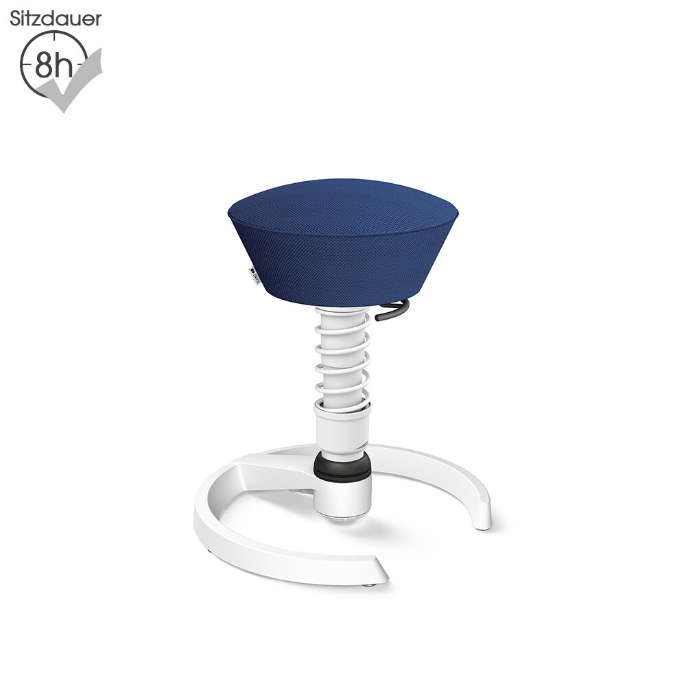 Aeris Swopper mit Gleitern | Air-Mesh: Blau | Feder: Standard | Gestell: Weiß