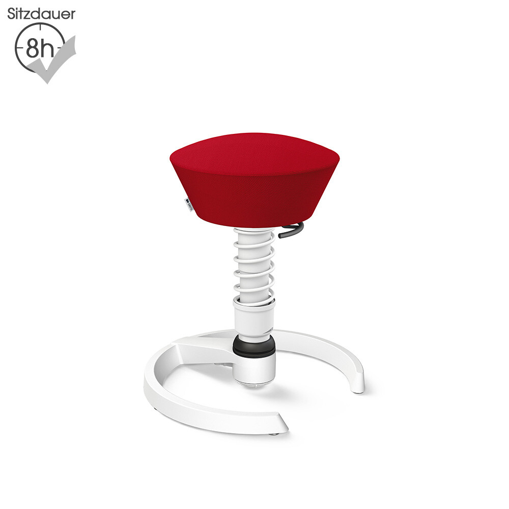 Summer Sale: Aeris Swopper mit Gleitern | Wolle-unifarben: Rot | Feder: Standard | Gestell: Weiß