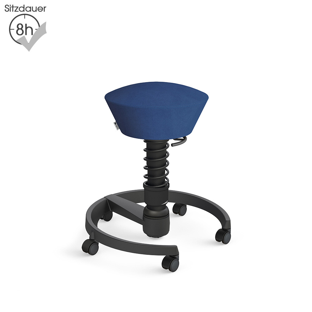 Summer Sale: Aeris Swopper mit Rollen | Mikrofaser: Blau | Feder: Standard | Gestell: Schwarz