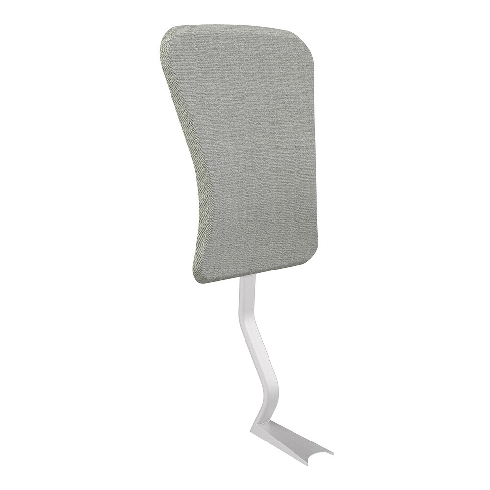 Aeris Swopper Lehne mit hellgrauem Lehnenstab und grauem Bezug, freigestellt