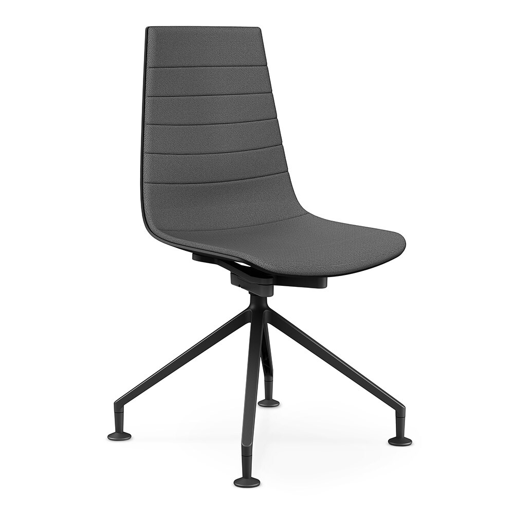 Ergonomischer Büro- und Konferenzstuhl Aeris Linu mit Fußkreuz-Ausführung freigestellt vor weißem Hintergrund