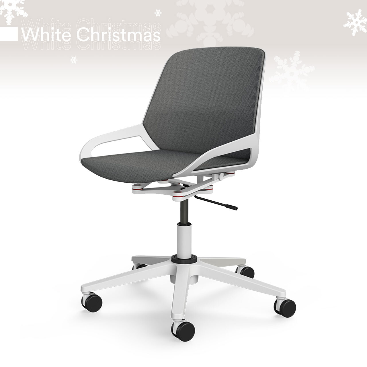 Aeris Numo Task mit Säulengestell, White Christmas Sale, vor weißem Hintergrund