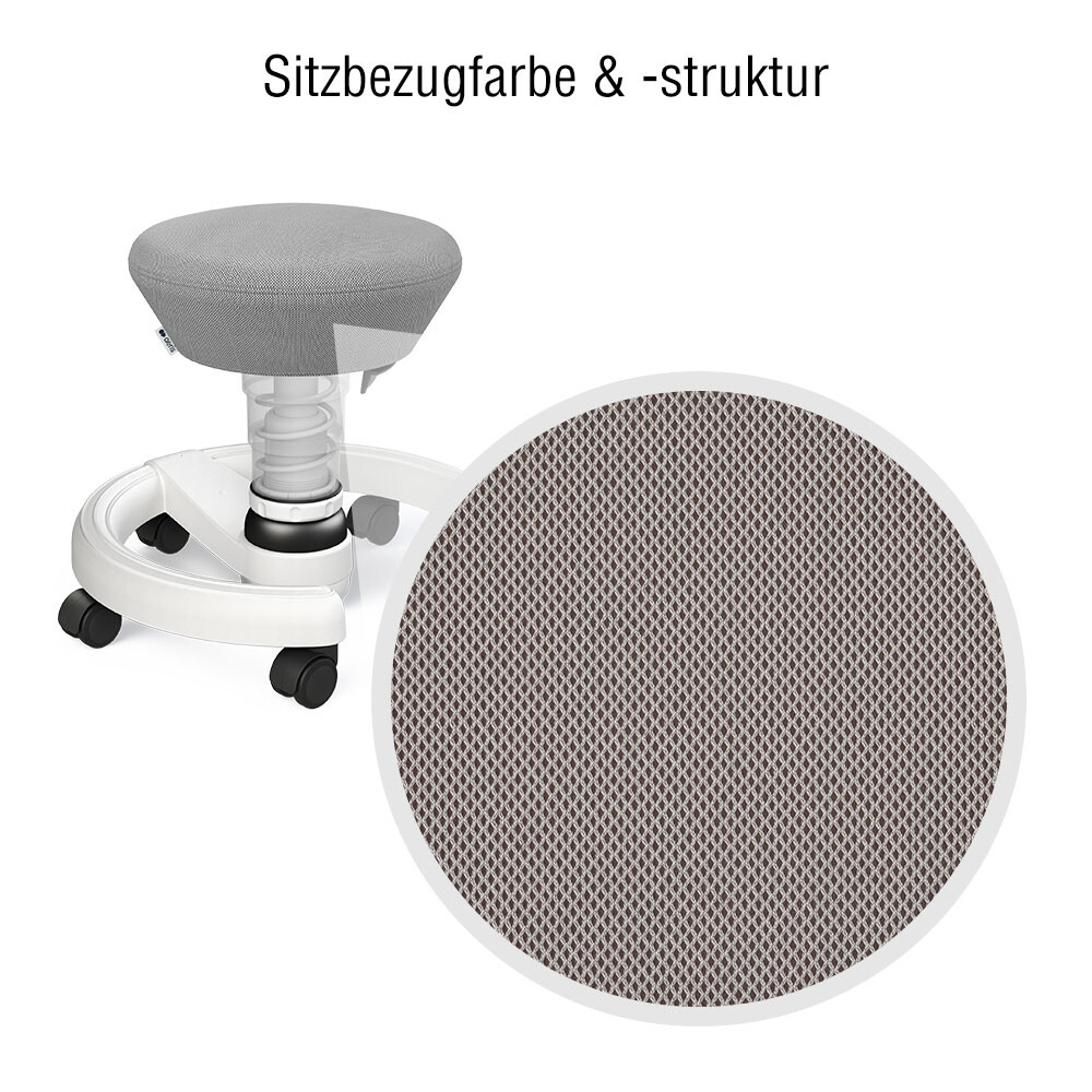 Nahaufnahme des Sitzbezugs, Harlequin grau