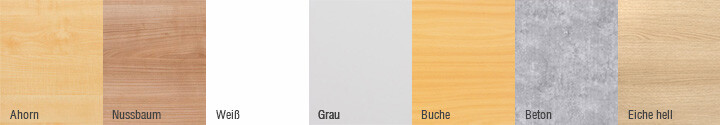Wählbare Tischplatten-Farben