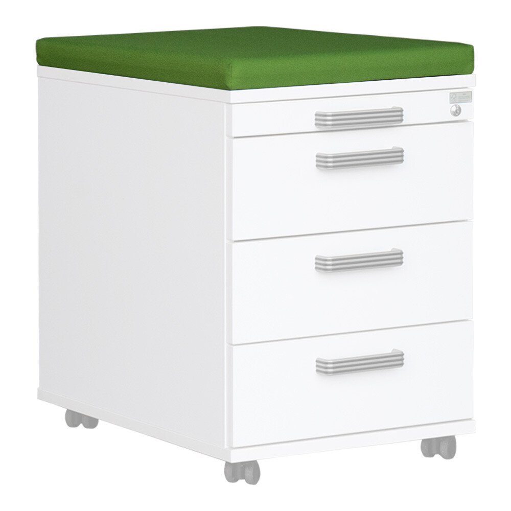 Hammerbacher Sitzauflage für Rollcontainer Solid mit 58 cm Tiefe